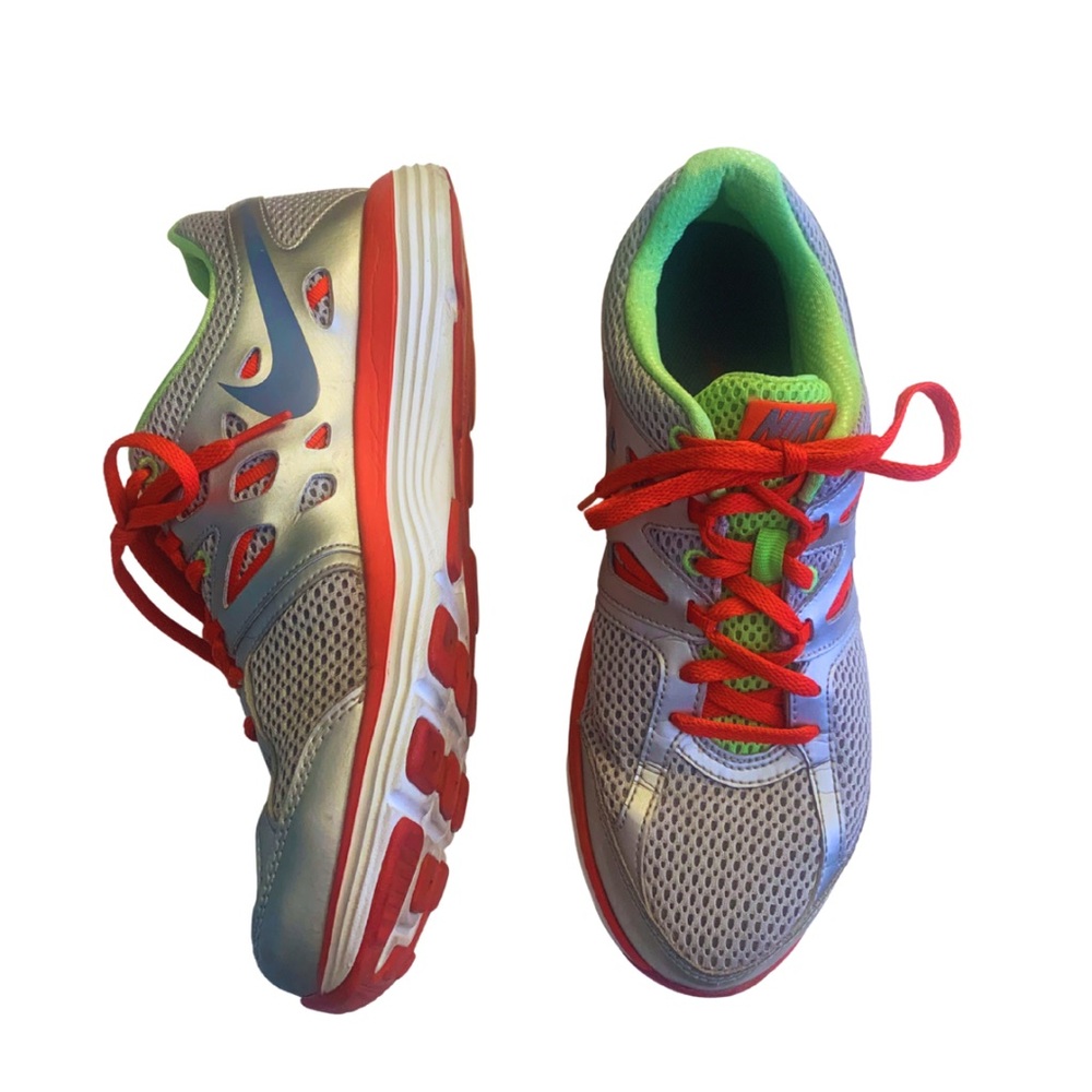 2/$30 Nike Neon Pink Green Silver Chunky Sneakers Y2K 90s Retro Blokecore